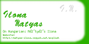 ilona matyas business card